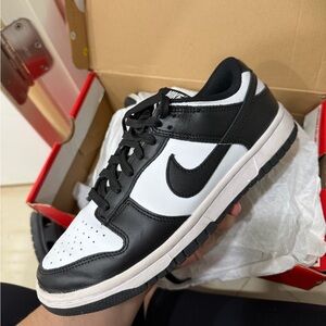 Nike Black and White Low-Top Swoosh Sneakers